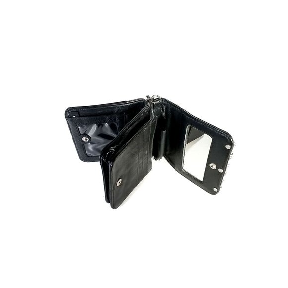 COPY - Brighton Black Leather and Croc Cross Body Wallet Organizer 3 in 1 Purse - Picture 2 of 9